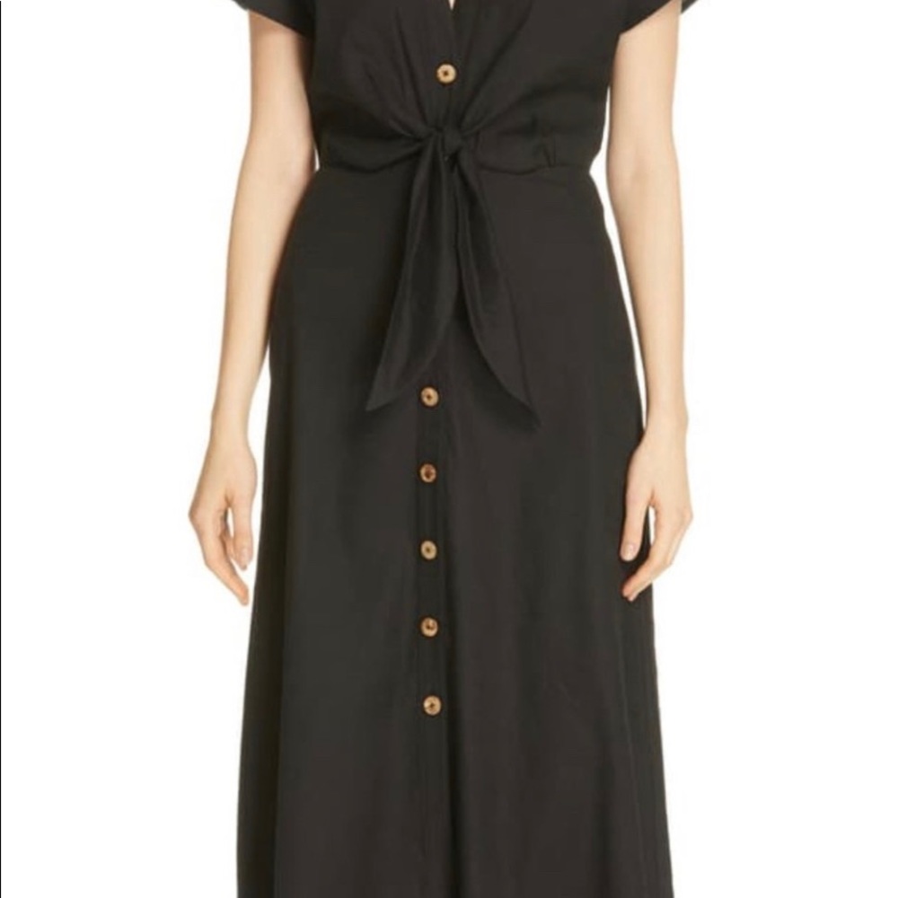 Veronica Beard tie waist linen dress sz 12